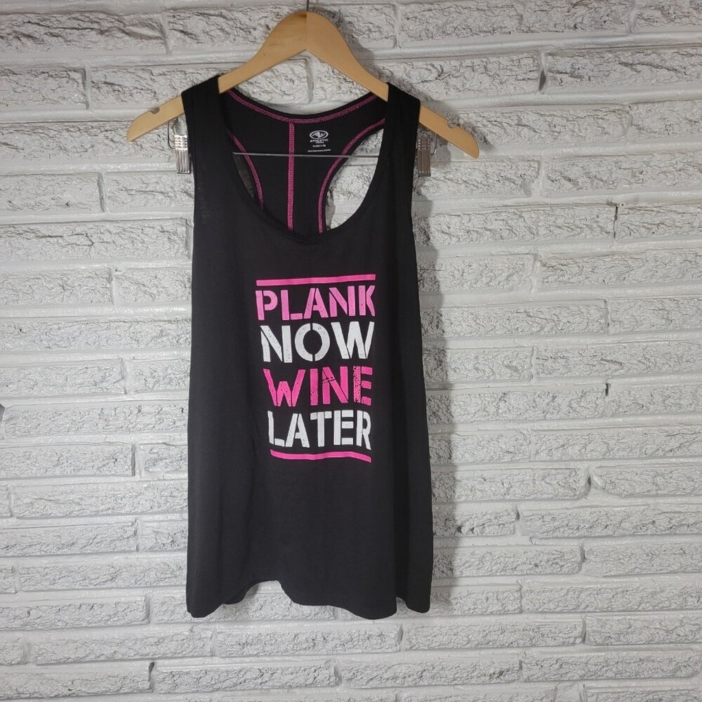 Athletic Works Women's XL 16-18 Black Tank Top Racerback Lightweight BLA146E